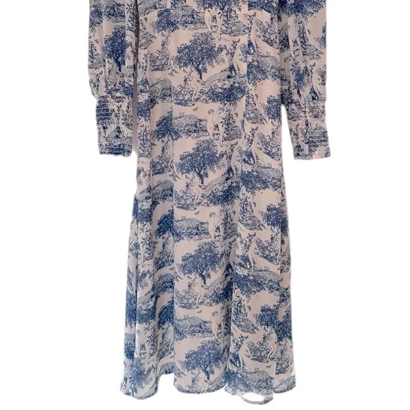 Reformation Lindero Novelty Midi Dress In Pastoral Size: 0 - Picture 6 of 12